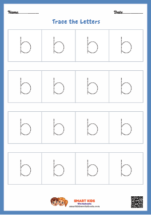 Letter Tracing Alphabet B Worksheet