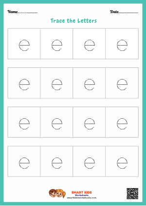 Letter Tracing Alphabet E Worksheet