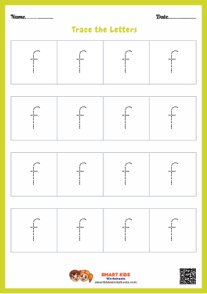 Letter Tracing Alphabet F Worksheet