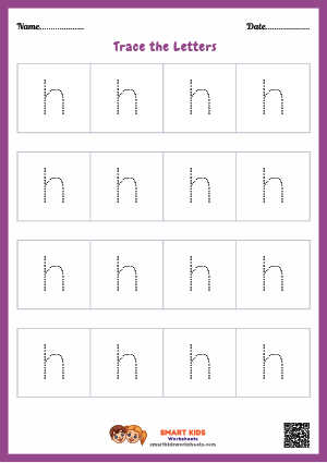 Letter Tracing Alphabet H Worksheet