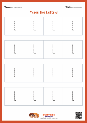 Letter Tracing Alphabet L Worksheet