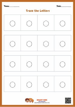 Letter Tracing Alphabet O Worksheet