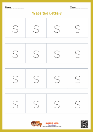 Letter Tracing Alphabet S Worksheet