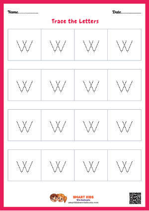 Letter Tracing Alphabet W Worksheet