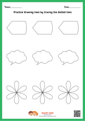 Free Printable Shape and Line Tracing Worksheets for Kids