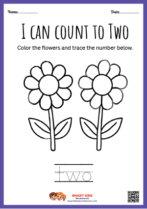 Printable colouring flowers worksheets for preschool and kindergarten kids with flower shapes, creative colouring activities, and early learning practice.